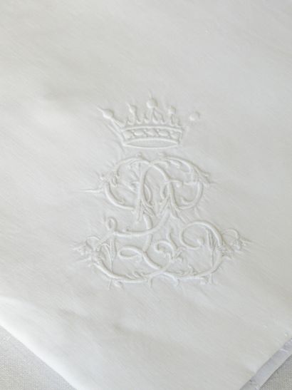 Pair of pillowcases chiffonized S.C. under...