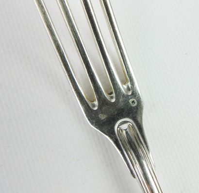 Suite of ten silver cutlery, Paris Minerve...