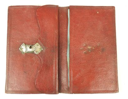 Burgundy leather wallet rectangular shape...