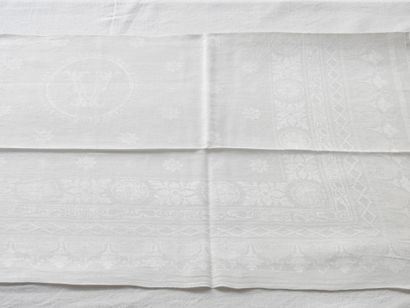 Ten napkins of the Castle of Valençay, numbered...