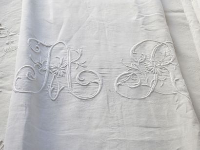 Two Large Linen Sheets HL 210 x 285 cm and...
