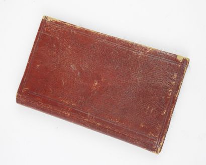 Burgundy leather wallet rectangular shape...