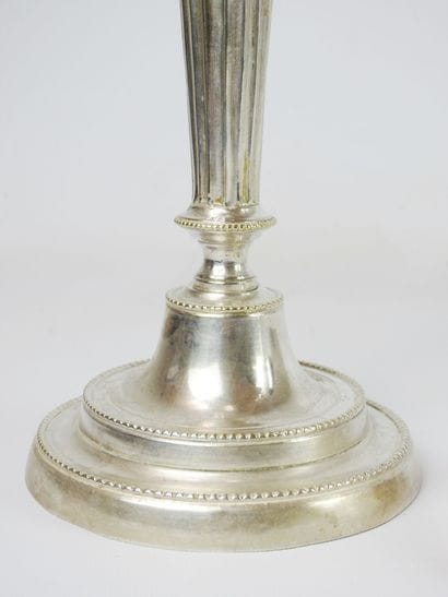 Pair of Louis XVI period candlesticks in...