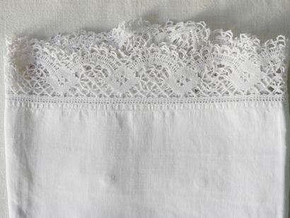 Pair of pillowcases chiffonized B.T. with...