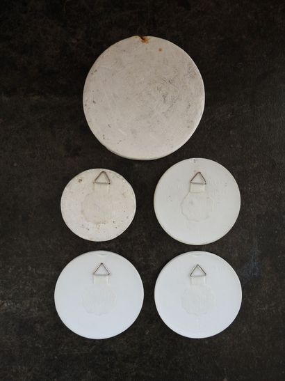 Meeting of five medallions including three...