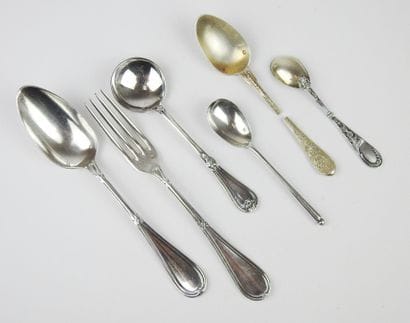 Lot in silver hallmark Minerve including...