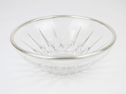 Salad bowl in Val-St-Lambert crystal with...
