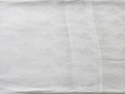 Two Large Banquet Tablecloths - Damask of...