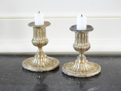 Pair of toilet candlesticks in the Louis...
