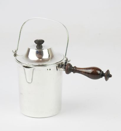 Silver handle milk jug decorated with medallions...
