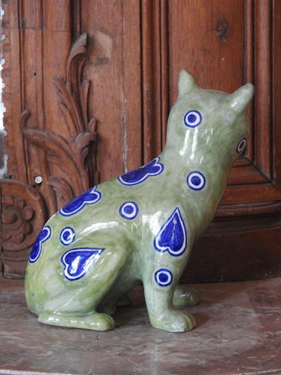 In the taste of Emile GALLE : Pair of cats...