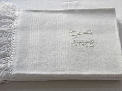 Six guest towels with A.F. Damask borders...