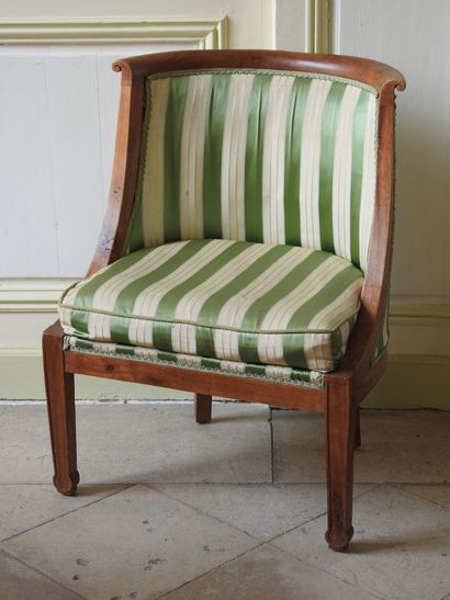 Fireside chair in natural wood with gondola...