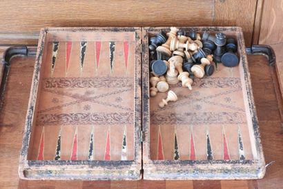 Game box with chess and backgammon boards....