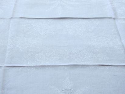 Seven damask napkins decorated with ears...