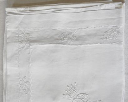 Pair of pillowcases chiffonized S.C. under...