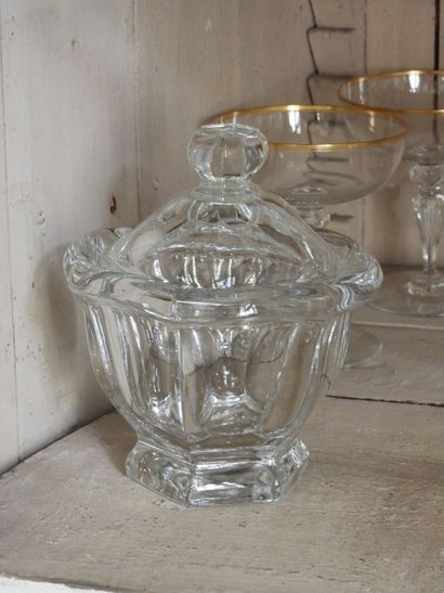 BACCARAT : Sugar bowl in crystal model Harcourt...