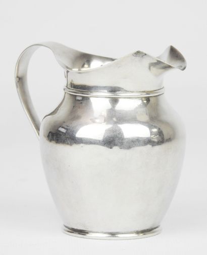 Creamer in silver Vieillard of form pansue....