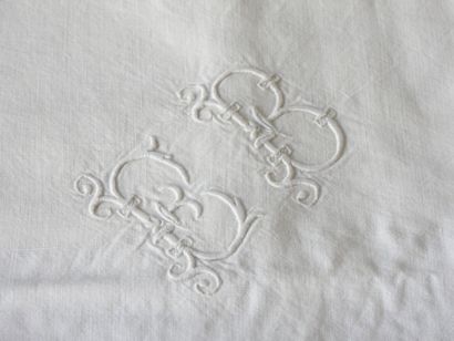Pair of pillowcases E.B. lace 68 x 68 cm...