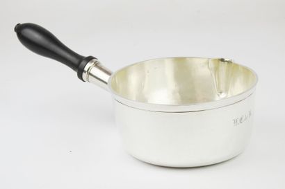 Silver saucepan Vieillard. Monogrammed 