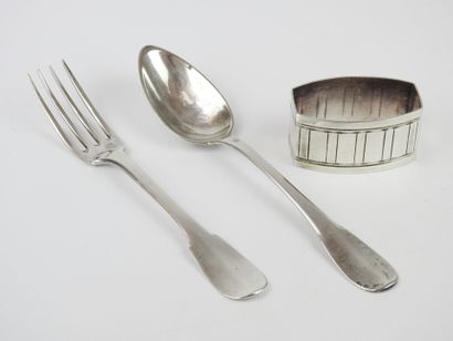False silver cutlery for entremet, Minerve...