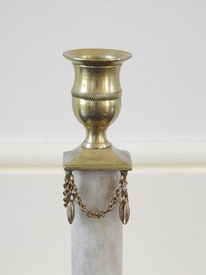 Suite of four candlesticks in the Gustavian...