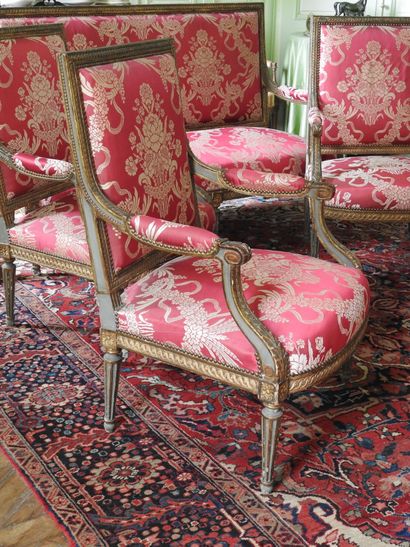 Louis XVI style living room furniture including...
