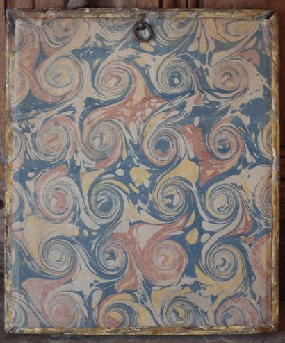 Carved and gilded wood frame of rectangular...