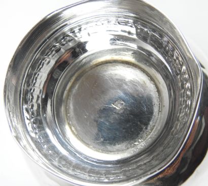 Set of two silver kettledrums on foot, minerva...