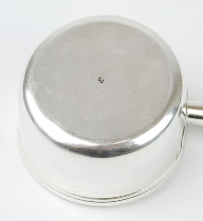 Small pan in Minerva silver. Handle in blackened...