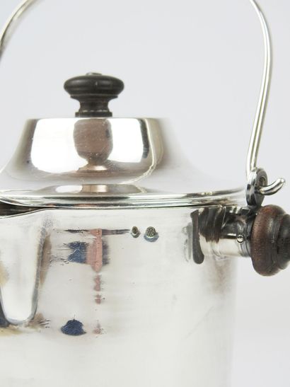 Silver handle milk jug decorated with medallions...