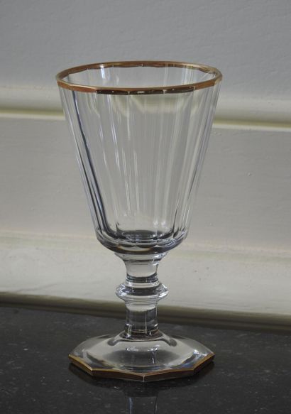 Part of service of glass stemmed glasses...