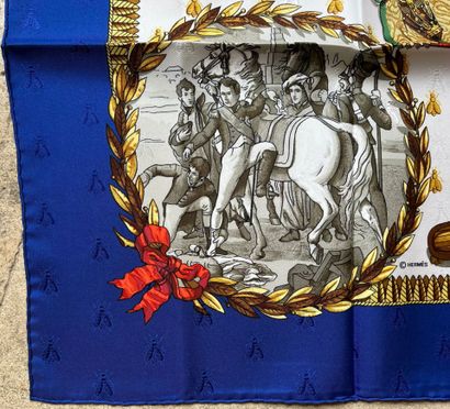 HERMES - Paris : Carré de soie décor Napoléon...