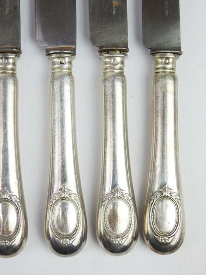 Suite of twelve large knives with steel blade...