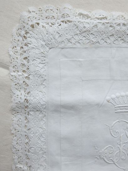 Pair of Taies chiffonized B.E. under crown...
