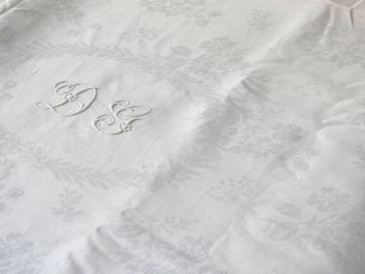 Two Large Banquet Tablecloths - Damask of...