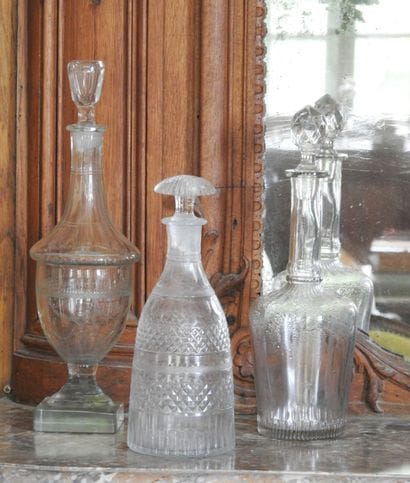 Meeting of three carafes of different models,...