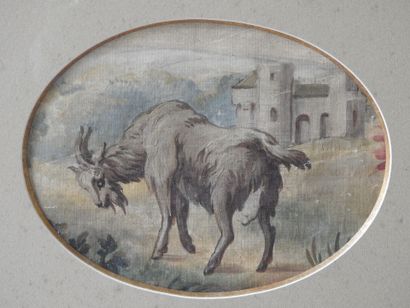 18th century FRENCH SCHOOL: Wolf and Goat....