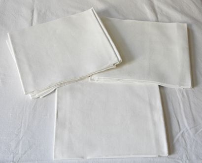 Ten napkins of the Castle of Valençay, numbered...
