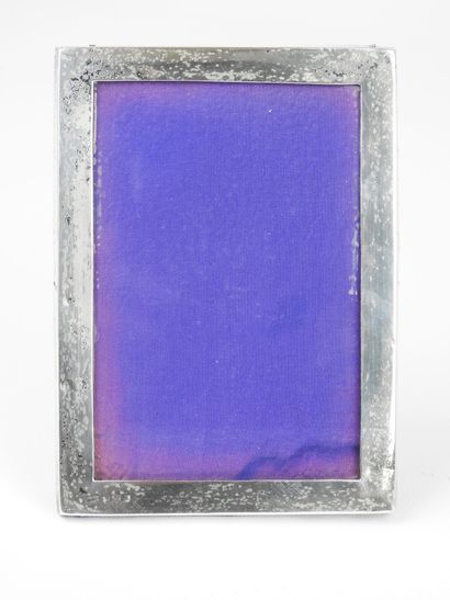 Lot including English silver picture frame...