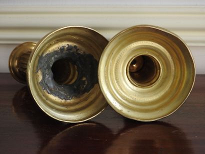 Pair of bronze desk candlesticks. Beautiful...