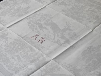 Twelve Large Napkins with hunting decor and...