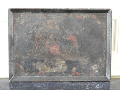 Meeting of three trays including a rectangular...