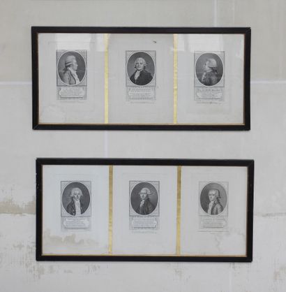 Suite of twenty-four old engravings representing...