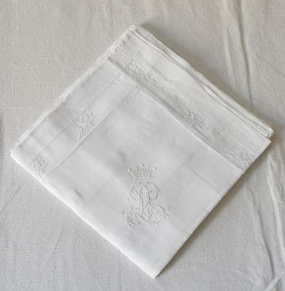 Pair of pillowcases chiffonized S.C. under...