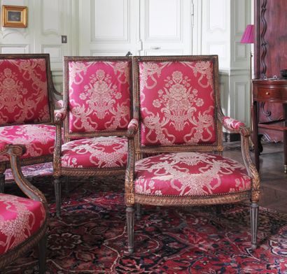 Louis XVI style living room furniture including...