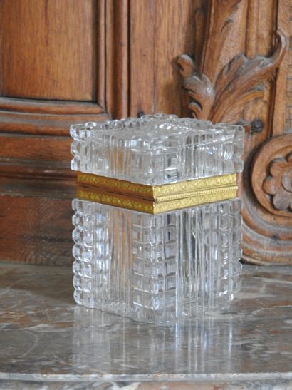 Rectangular shaped box in cut crystal and...