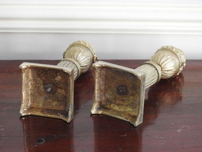 Pair of Louis XVI style gilt bronze cassolettes...