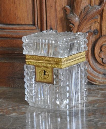 Rectangular shaped box in cut crystal and...