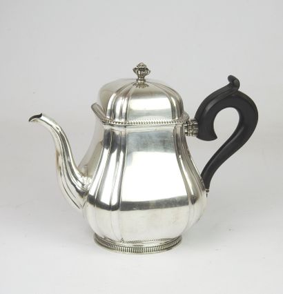 Minerva silver jug with cut sides and pinched...